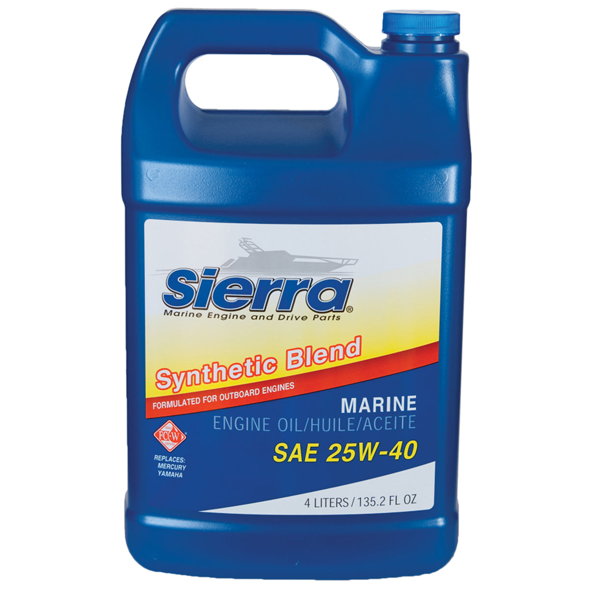 Sierra 18-9440-3 25W40 Synthetic Blend 4-Stroke Outboard Oil 4 Liter