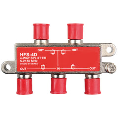 JR Products 47345 2 GHz HD/Satellite Line Splitter - 4-Way