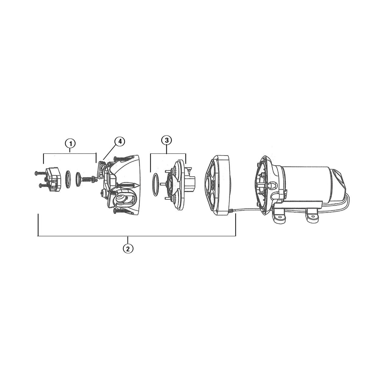 Flojet 21000-407A Triplex Diaphragm 3500 Series - Side Clips