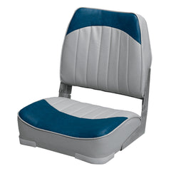 Wise 8WD734PLS-660 Low Back Economy Seat - Grey/Navy