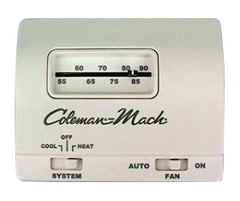 Coleman-Mach 70-8890 Wall-Mount Analog Thermostat 7330B3441 - Heat/Cool, White