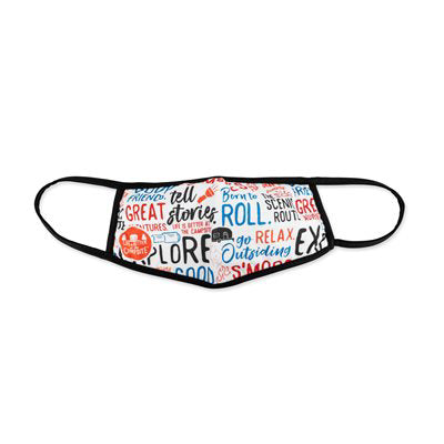 Camco 53412 "Life is Better at the Campsite" Adult Face Mask - Graffiti