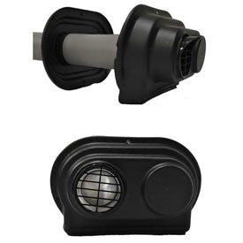 Centrotherm ISLPT0303 InnoFlue Residential SW Black Low Profile Wall Termination - 3" D