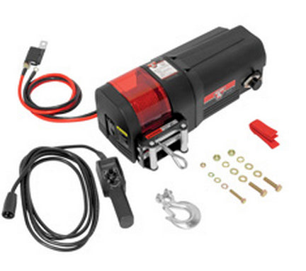 BULLDOG 500400 DC Electric Winch DC2500 with Rope and Remote - 2,500 lbs.