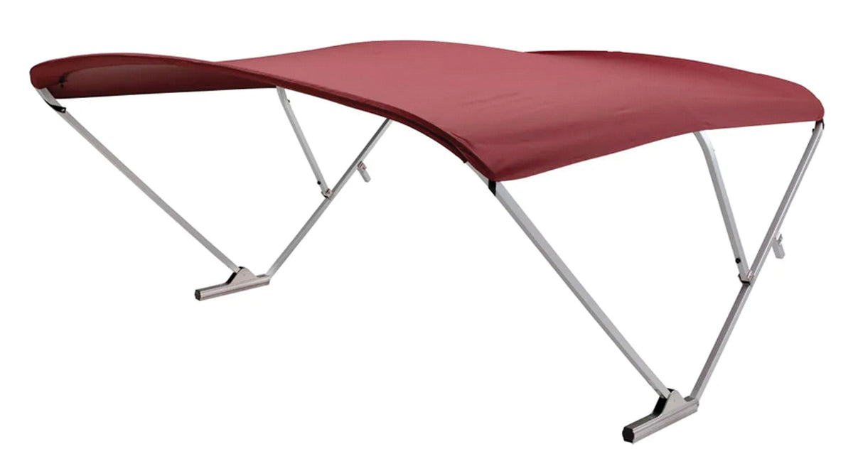 Lippert 2020000299 SureShade Power Bimini - Clear Anodized Frame with Burgundy Fabric