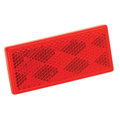 Wesbar 003358 Rectangular Reflector - Red