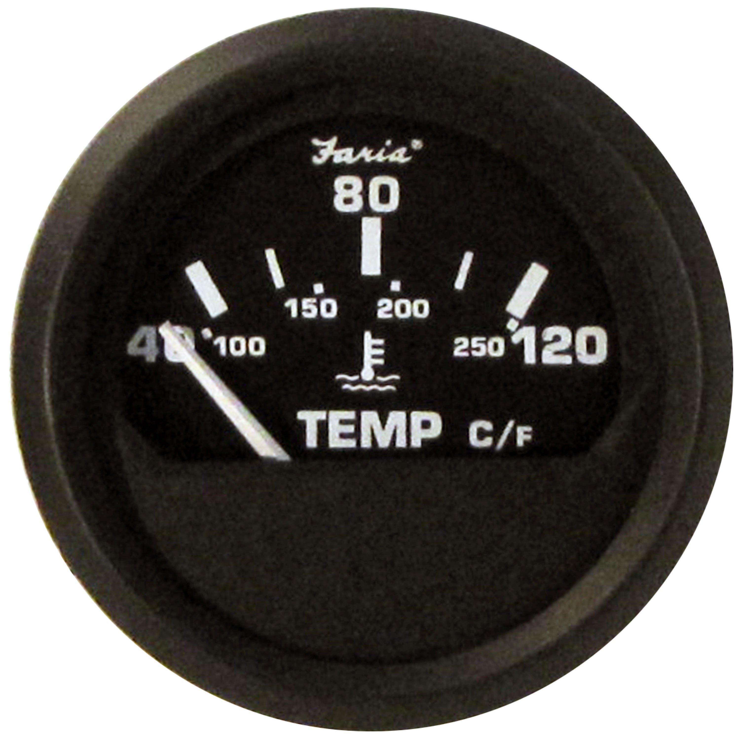 Faria 12814 Euro Water Temperature Gauge 40-120C (Metric) - 2"