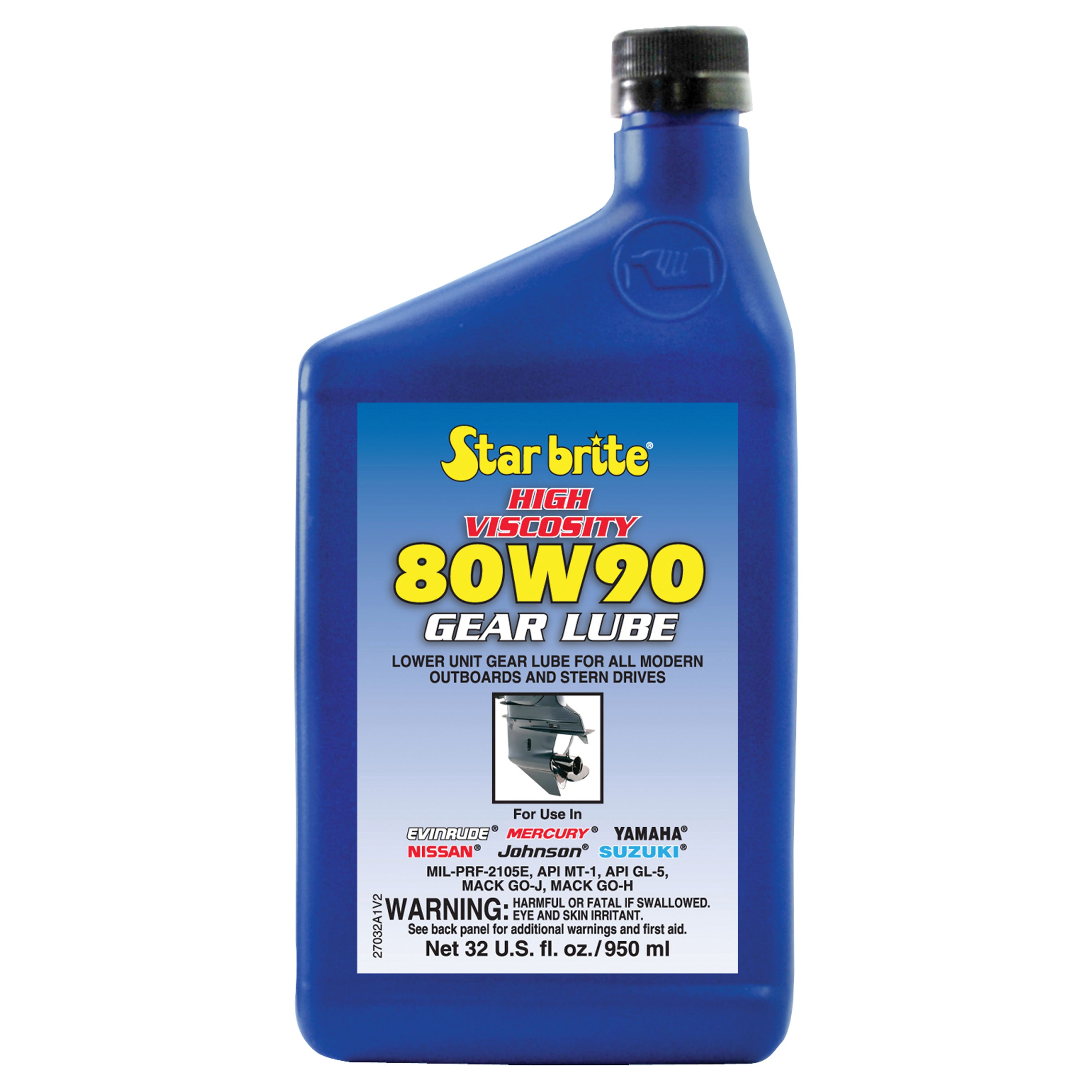 Star brite 027032 High Viscosity Lower Unit Gear Lube 80W 90W - 32 oz