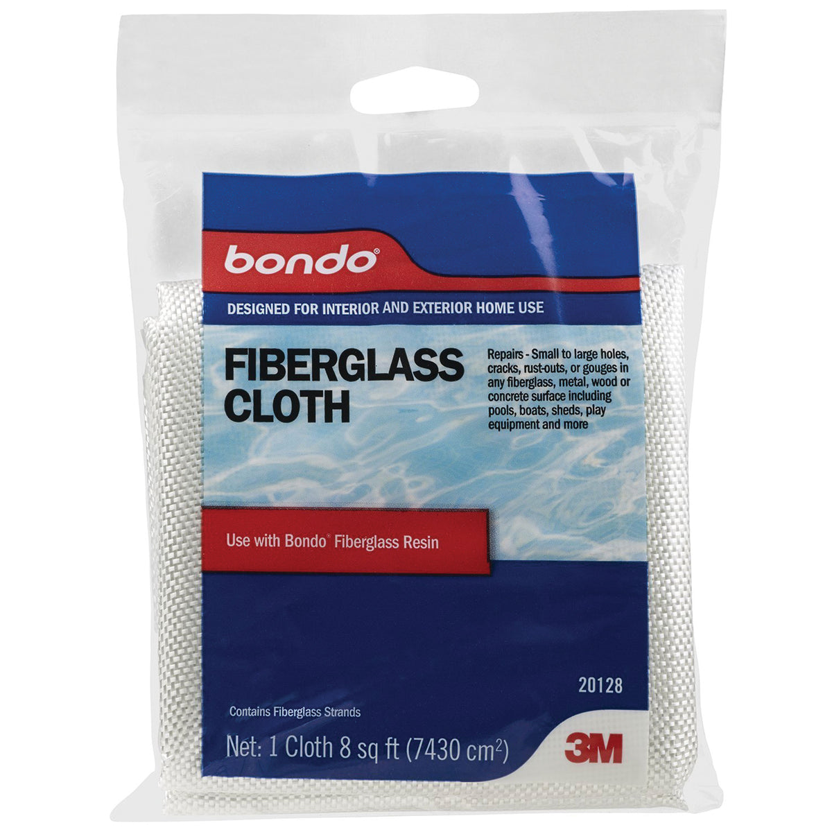 3M 20128 Bondo Fiberglass Cloth - 8 Sq. Ft.